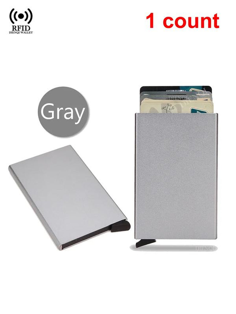 Rfid Metal Credit Card Holder Luxury Men Minimalist Wallet