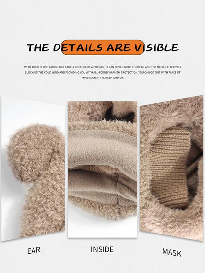  Cute Bear-Ear Design Windproof Hat