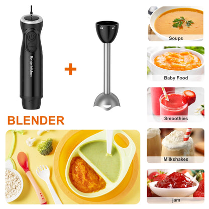 3 in 1 Immersion Blender with Egg Whisk & 700Ml Measuring Cup