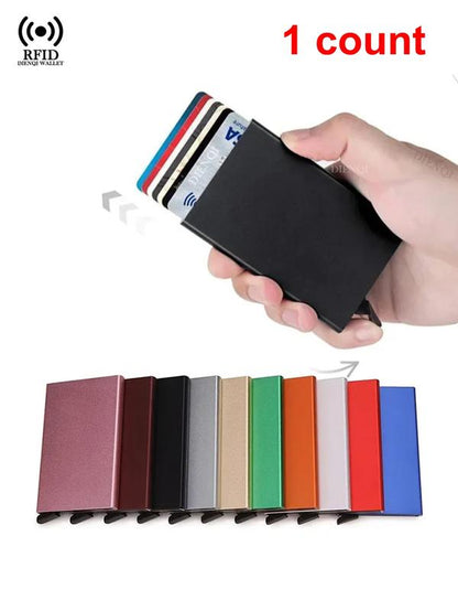 Rfid Metal Credit Card Holder Luxury Men Minimalist Wallet